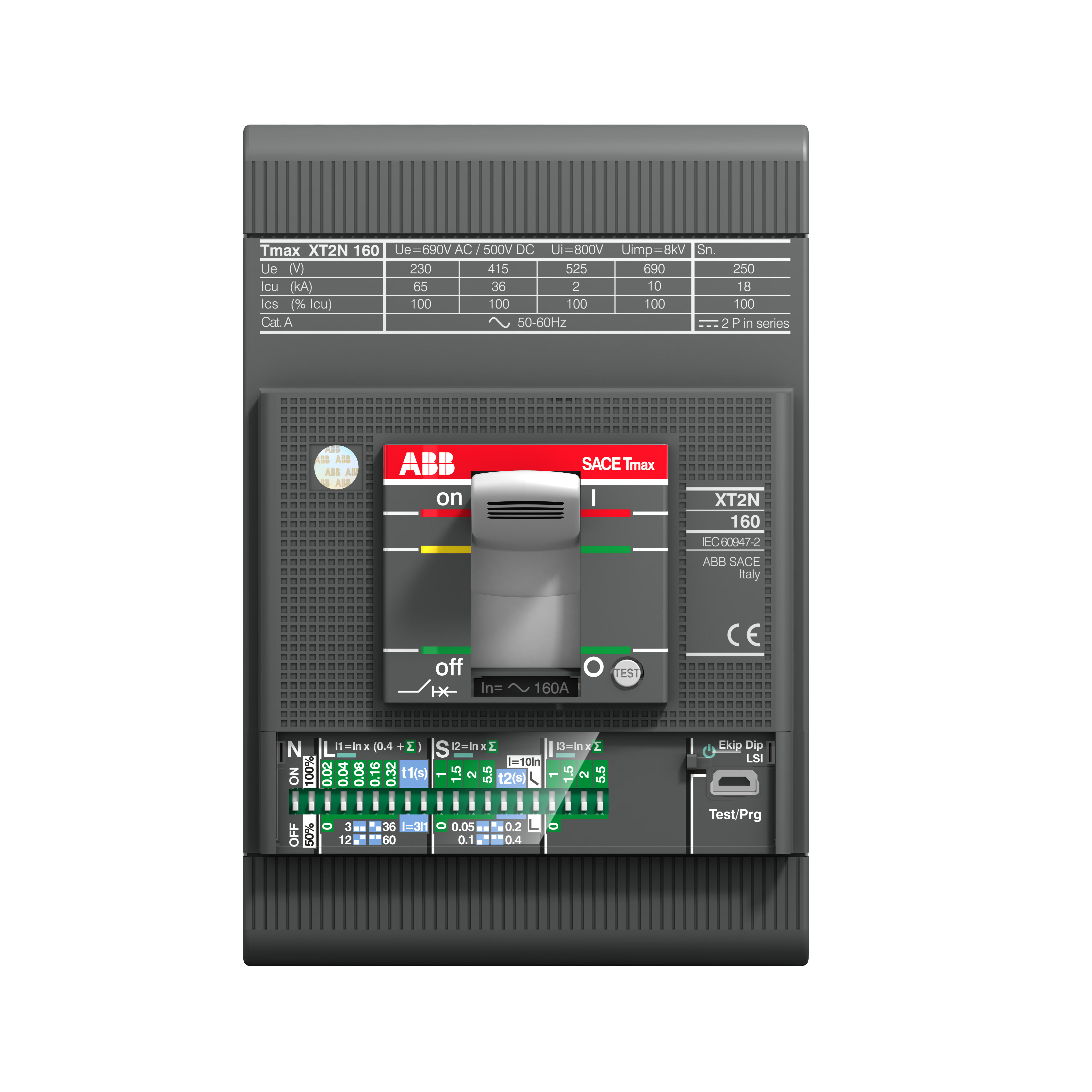 ABB 1SDA067804R1 XT2S 160 Ekip Dip LS/I In=160A 3p F F