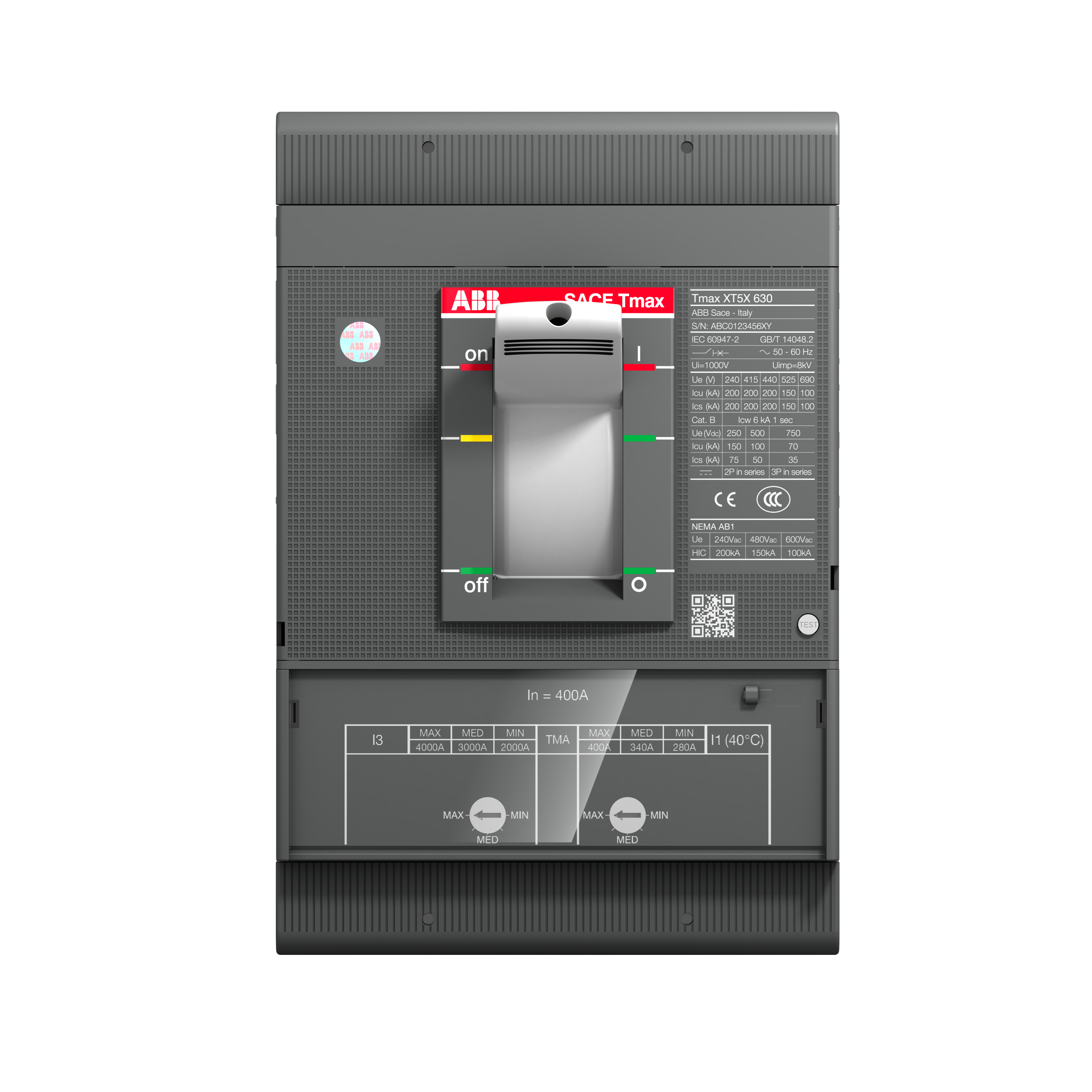 ABB 1SDA100347R1 XT5N 630 TMA 630-6300 3p F F