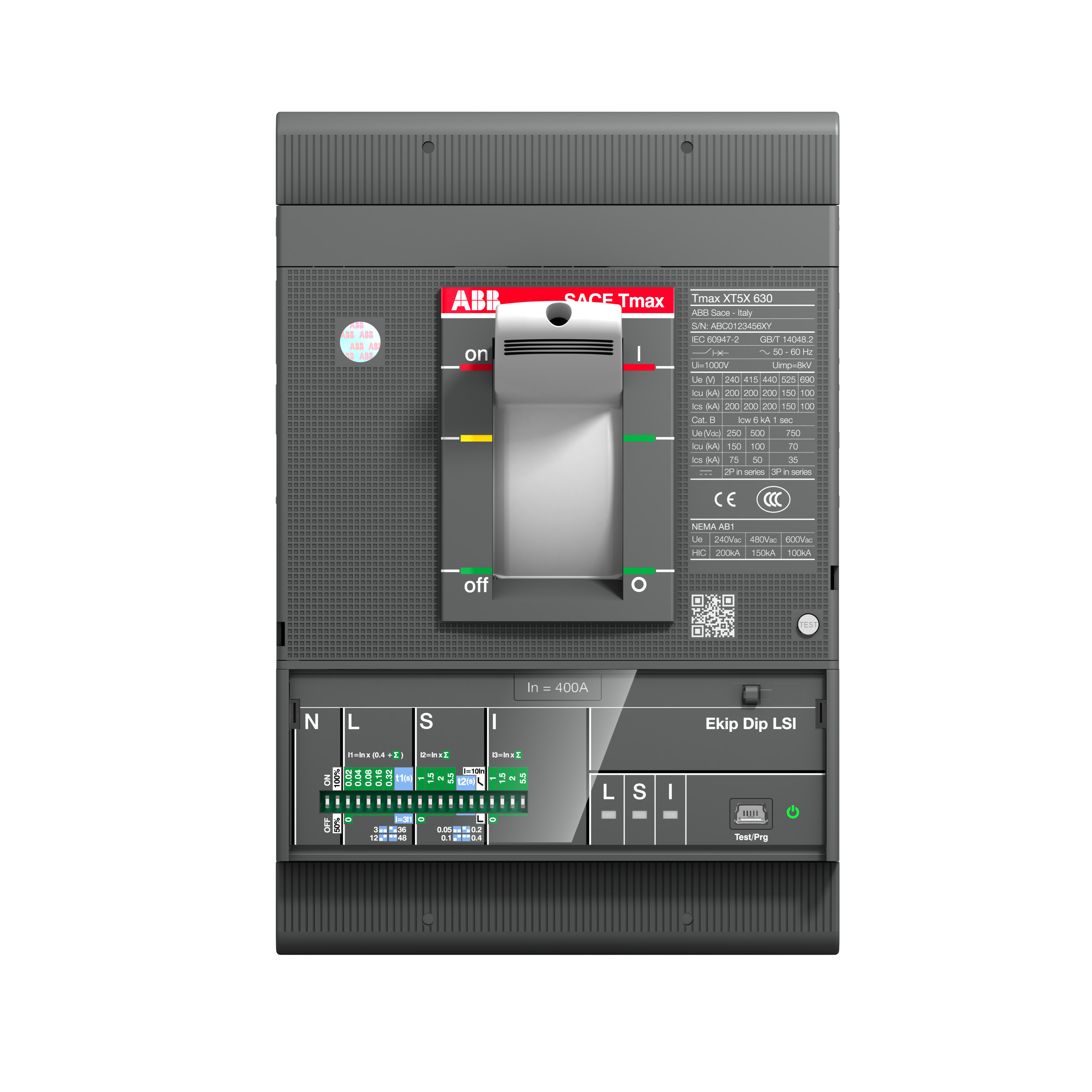 ABB 1SDA100424R1 XT5S 400 Ekip Dip LS/I In=400 3p F F