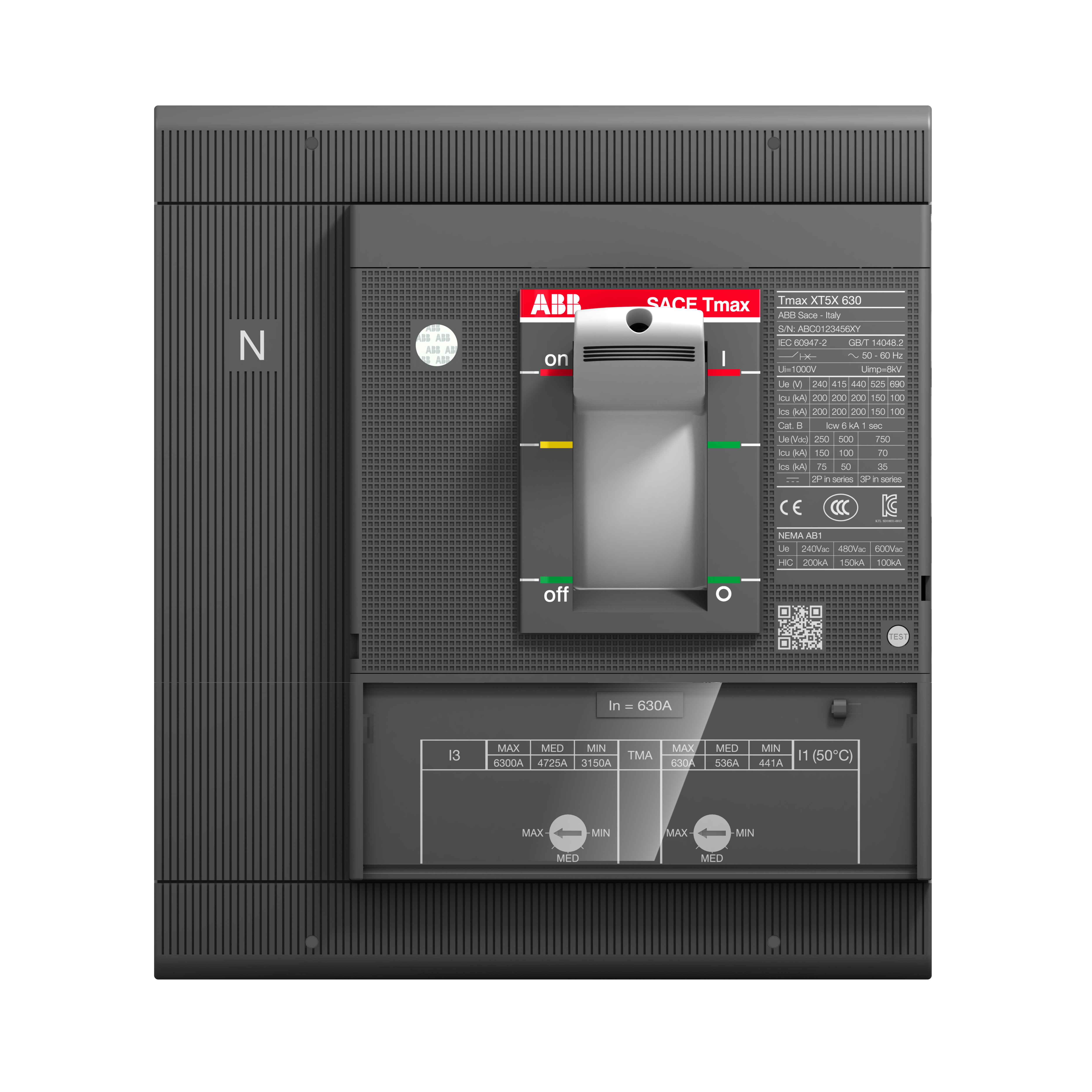 ABB 1SDA100455R1 XT5S 400 TMA 400-4000 4p F F InN=100%In