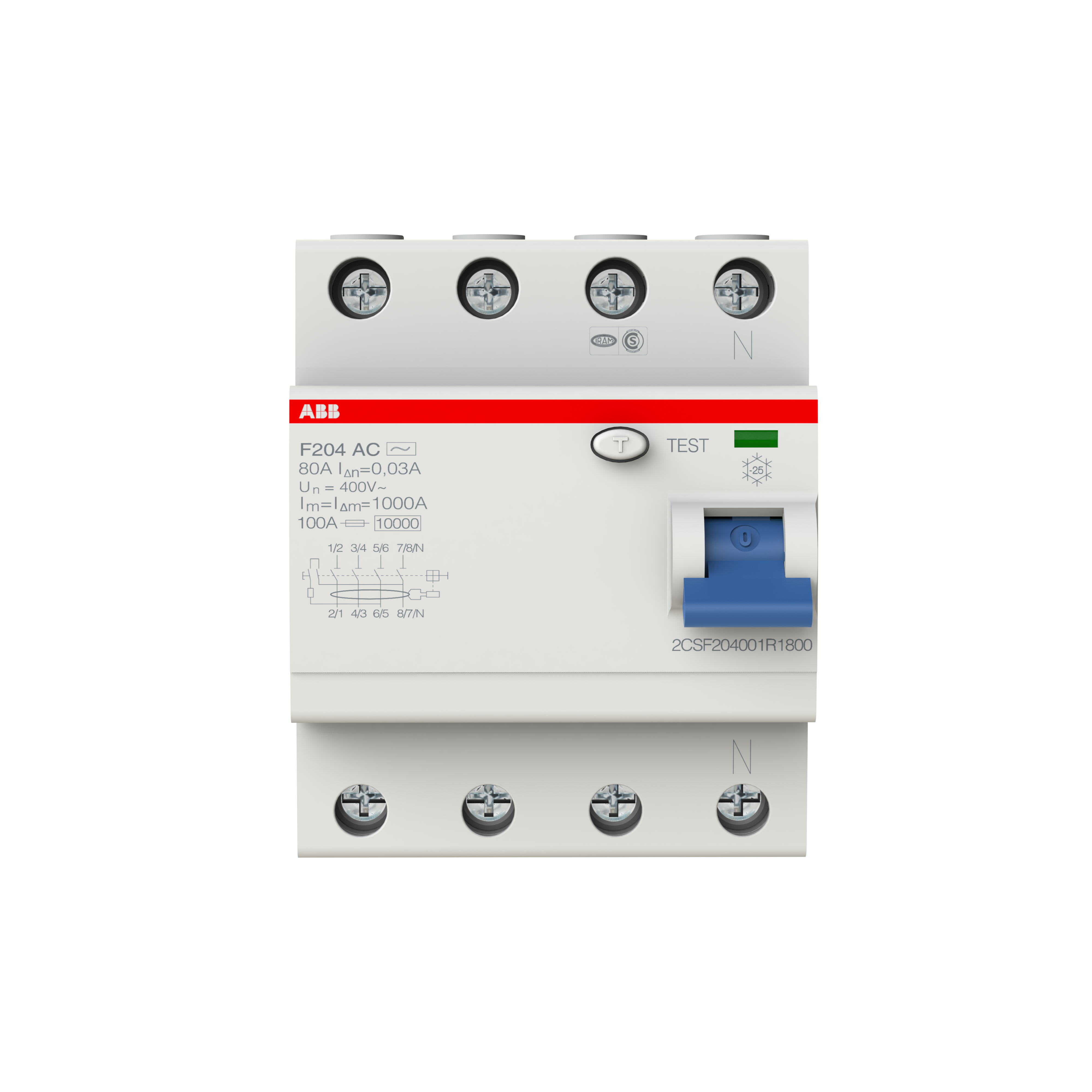 ABB 2CSF204001R1800 F204 AC-80/0.03