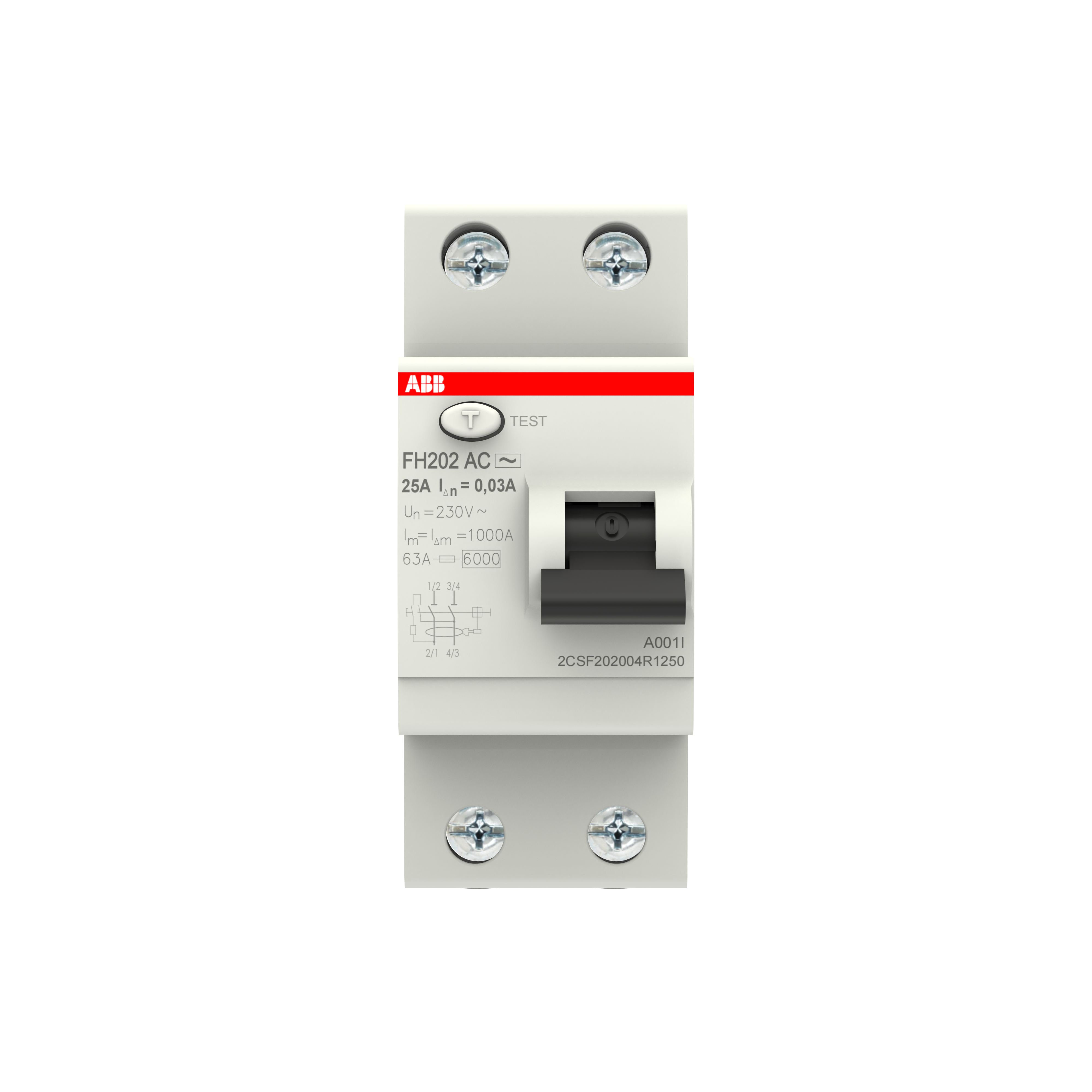 ABB 2CSF202004R1250 FH202 AC-25/0.03