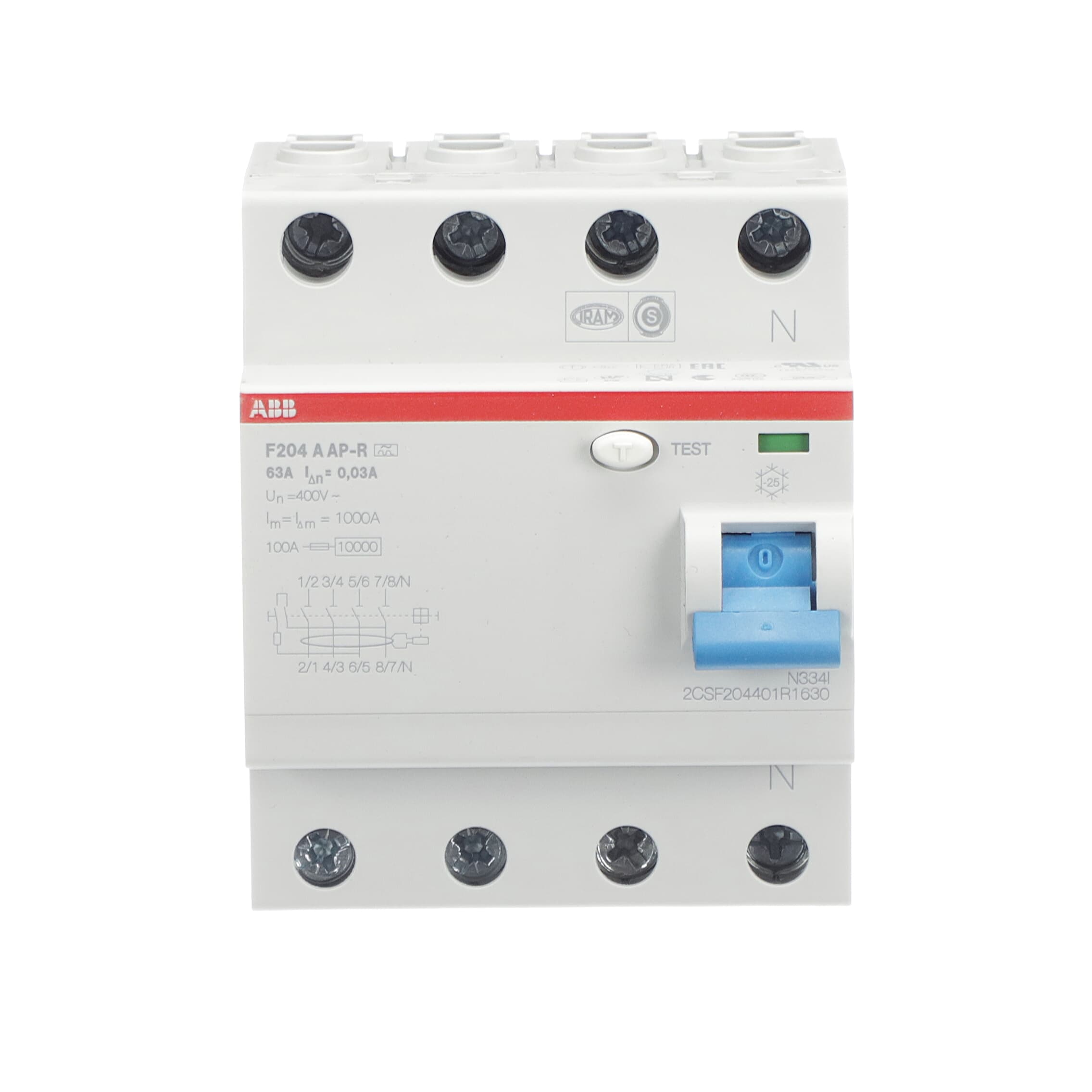 ABB 2CSF204401R1630 F204 A-63/0.03 AP-R