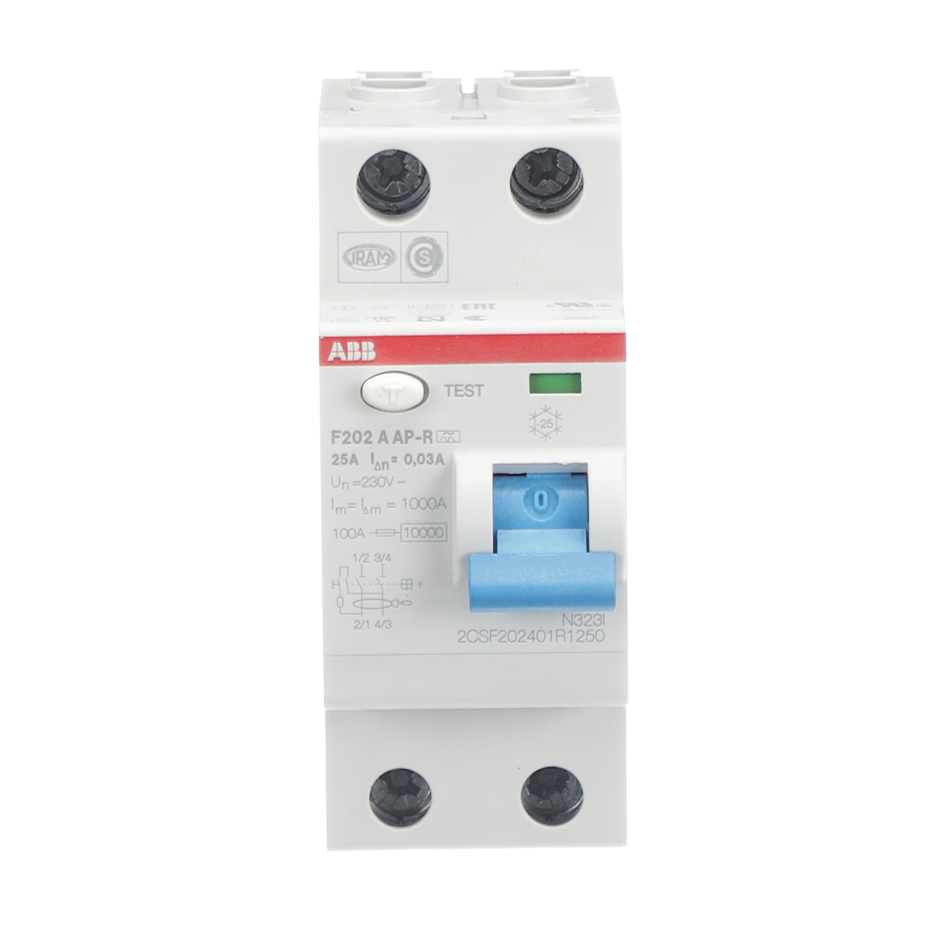 ABB 2CSF202401R1250 F202 A-25/0.03 AP-R