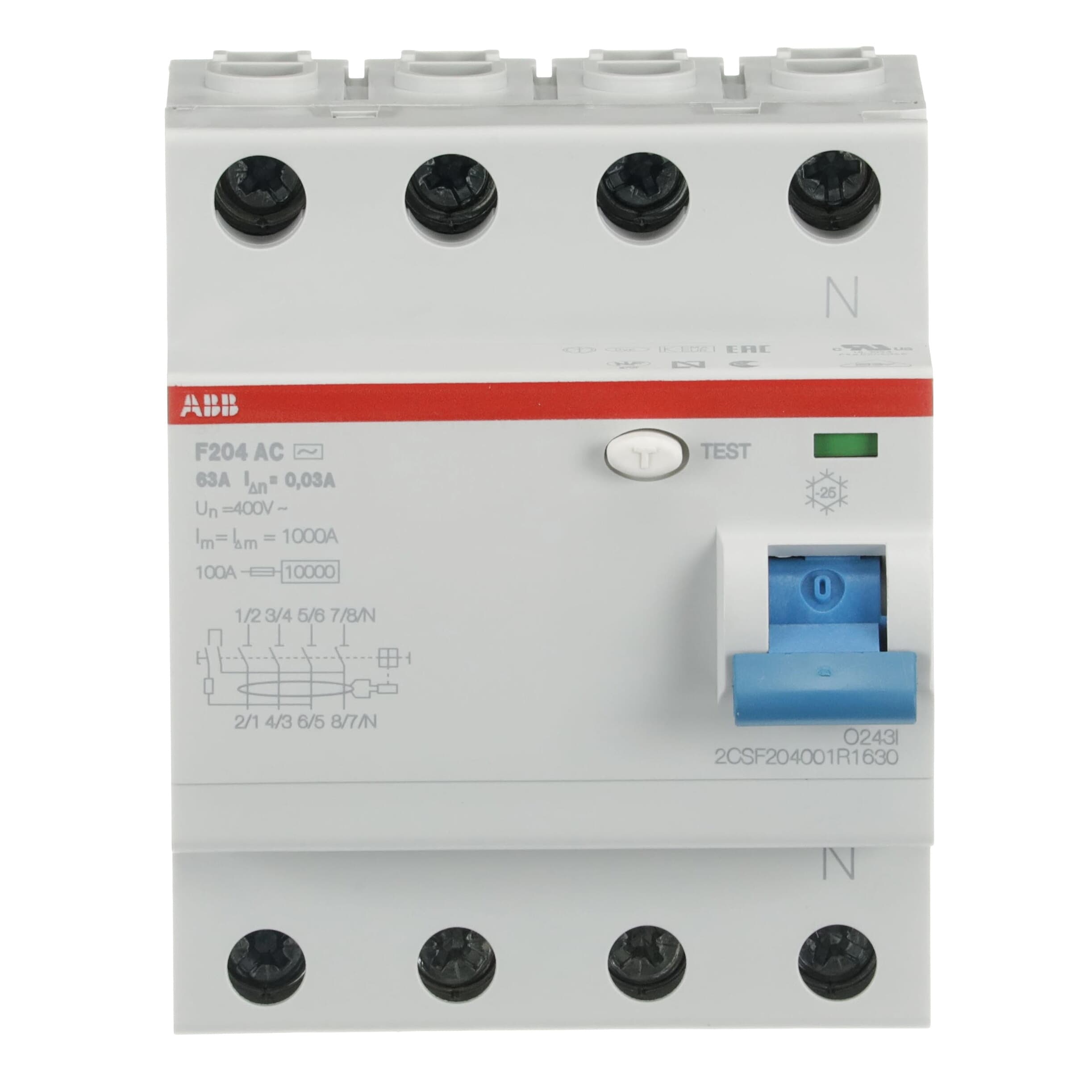 ABB 2CSF204001R1630 F204 AC-63/0.03
