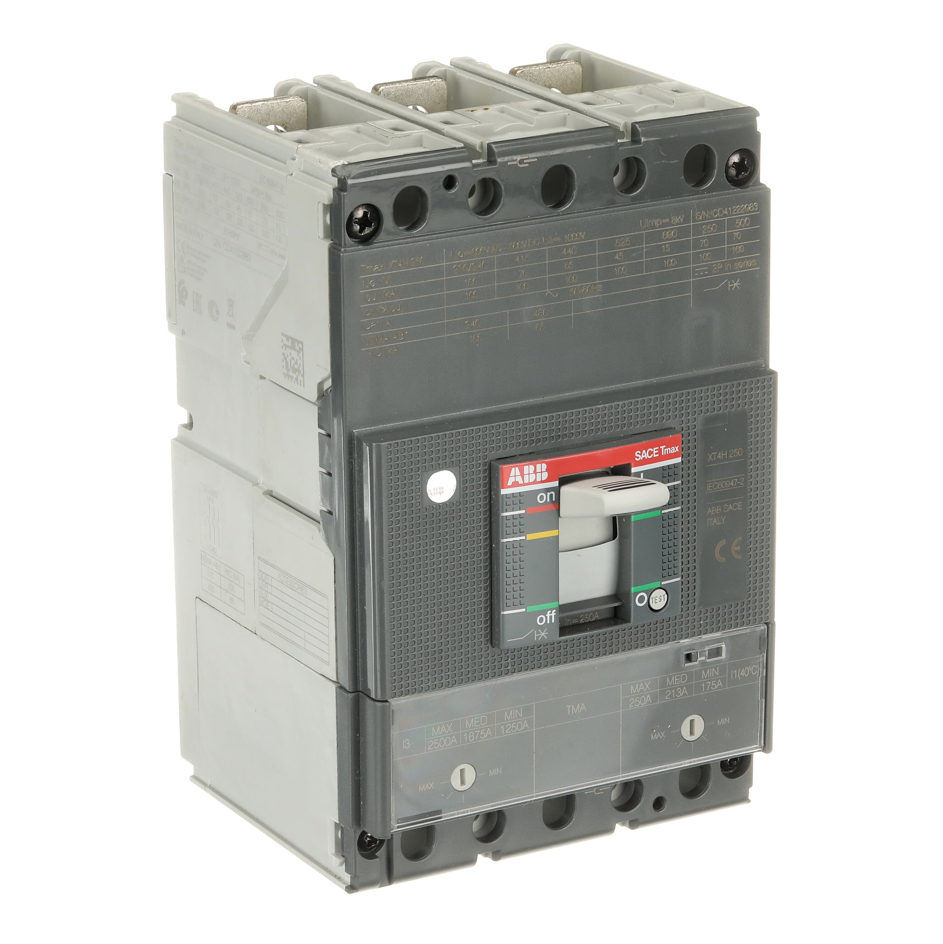 ABB 1SDA068345R1 XT4H 250 TMA 250-2500 3p F F