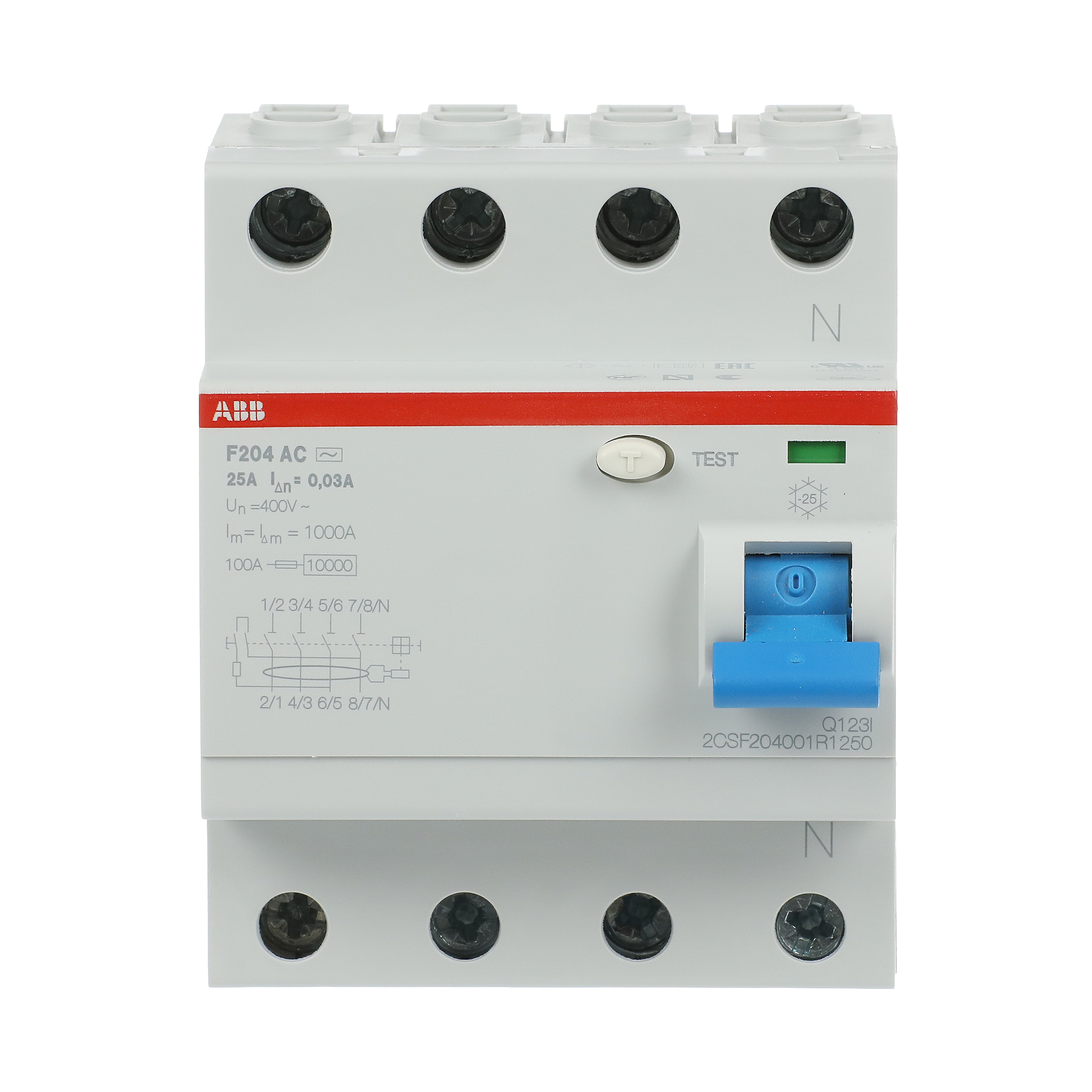 ABB 2CSF204001R1250 F204 AC-25/0.03