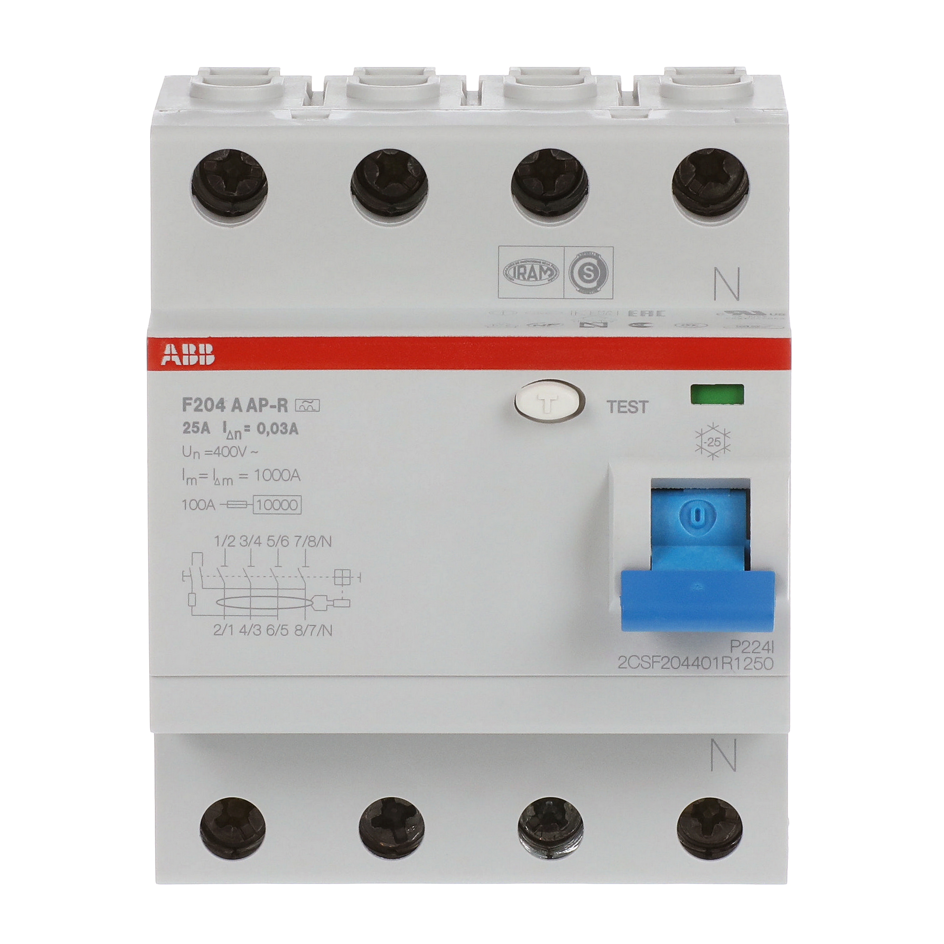 ABB 2CSF204401R1250 F204 A-25/0.03 AP-R