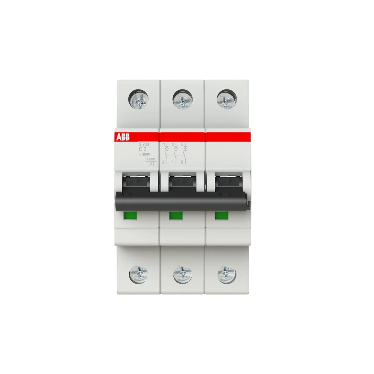 ABB 2CDS253001R0034 S203-C3 3P 3A 6kA MCB – Stoklink